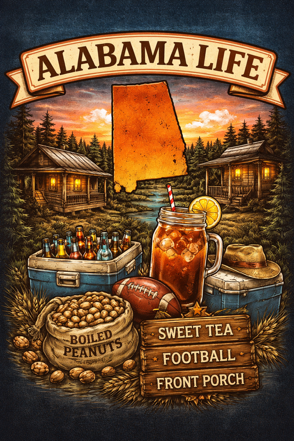 State Inspired T-Shirts - Alabama